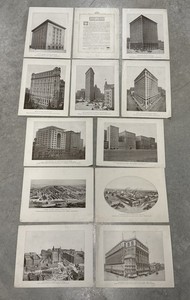 Vintage Barrett Architectural Trade Prints (11) – NYC Flatiron, Macy’s, GE