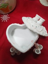 Baby Shower Baby Girl Ceramic Heart-shaped Keepsake Box