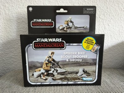 STAR WARS The Mandalorian Speeder Bike mit Scout Trooper & Grogu HASBRO Vintage 