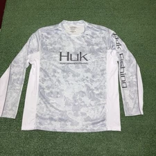 HUK Performance Fishing Long Sleeve Camo T Shirt Mens XL