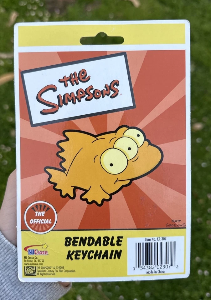 Llavero Flexible Los Simpson Blinky Los Peces de 3 Ojos Súper Raro Desde 2003 Nuevo en Caja Foto 2 de 2