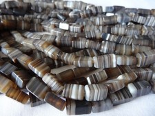 15 1/2 Str Natural Botswana Agate Stone Beads 10-11mm Long Smooth Cubes A65 DNG