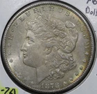 1878-S Morgan Silver Dollar $1 BU- UNC Lovely Toning