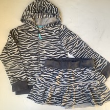 Cute Old Navy 2pc Zebra Print Jacket Skirt Set Outfit Girls S 6-7