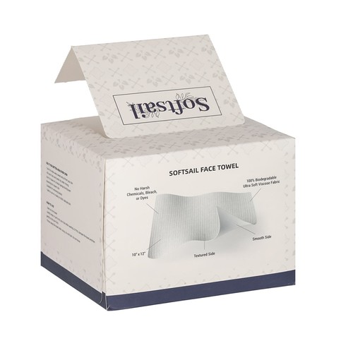 Disposable Face Towels 100% Biodegradable Cotton Makeup Removal Cloth 50 Pieces - Picture 3 of 8