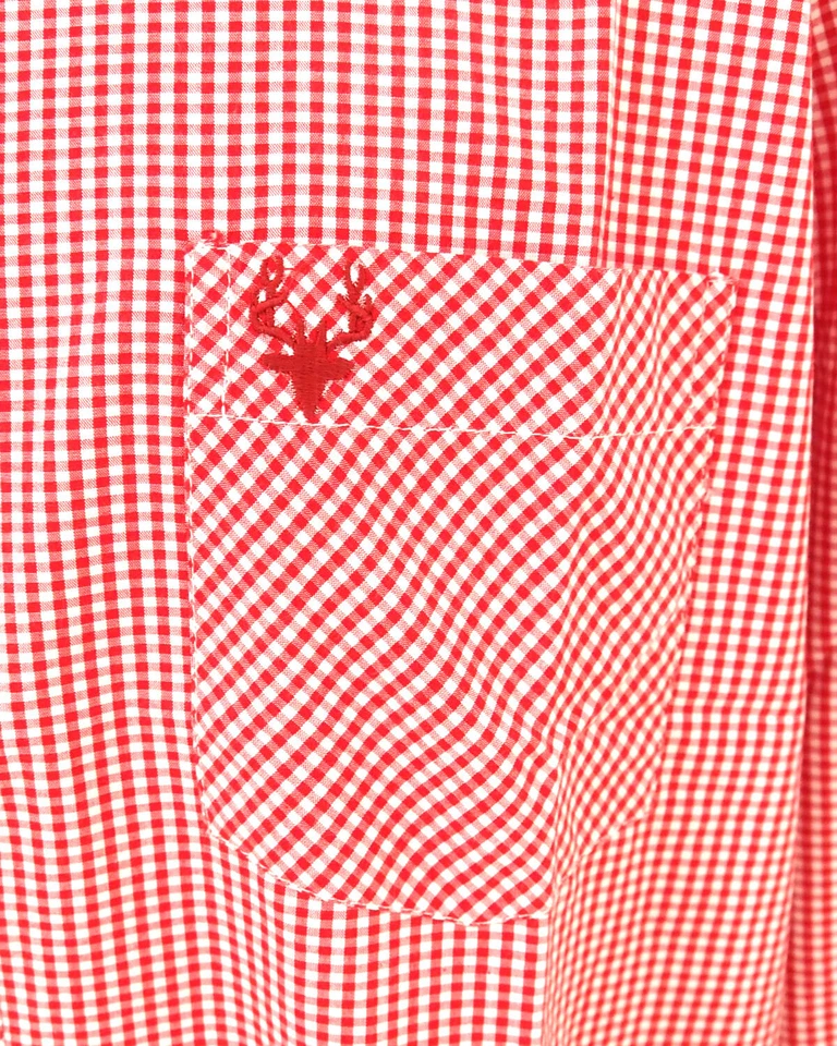 EyslerTrachtenhemd  rot weiss  blau weiss kariert comfort fit Baumwolle M - 2XL - Bild 3 von 4