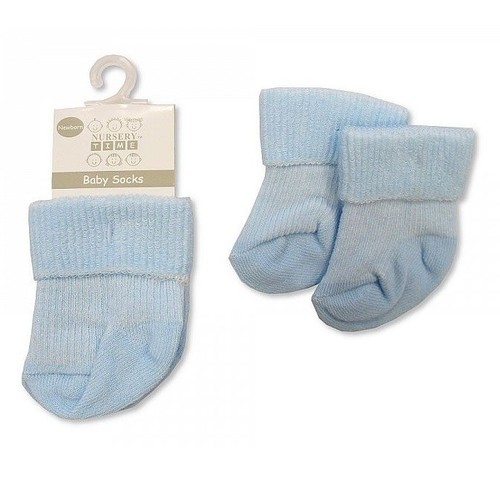 Premature Baby Socks 000 Roll Over White Pink Sky Blue Girl Boy Prem