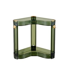 Heart-Shaped Corner 2 Tier Shelf: Kitchen, Bathroom, Makeup Organizer Storage