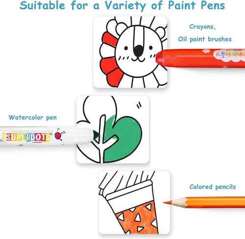 Aquarellstifte Kinder Zeichenrolle Malpapierrolle für Kinder Prinzessin - Bild 5 von 9