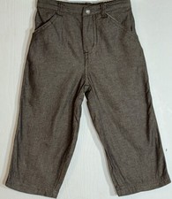 Izod Baby Boy 24M Pants Brown Herringbone Elastic Waist Snap Closure Pockets EUC