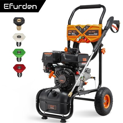 #ad Gas Pressure Washer 3500 PSI Gas Powered Washer 2.3 GPM 209cc 4 Nozzles Hot $279.99