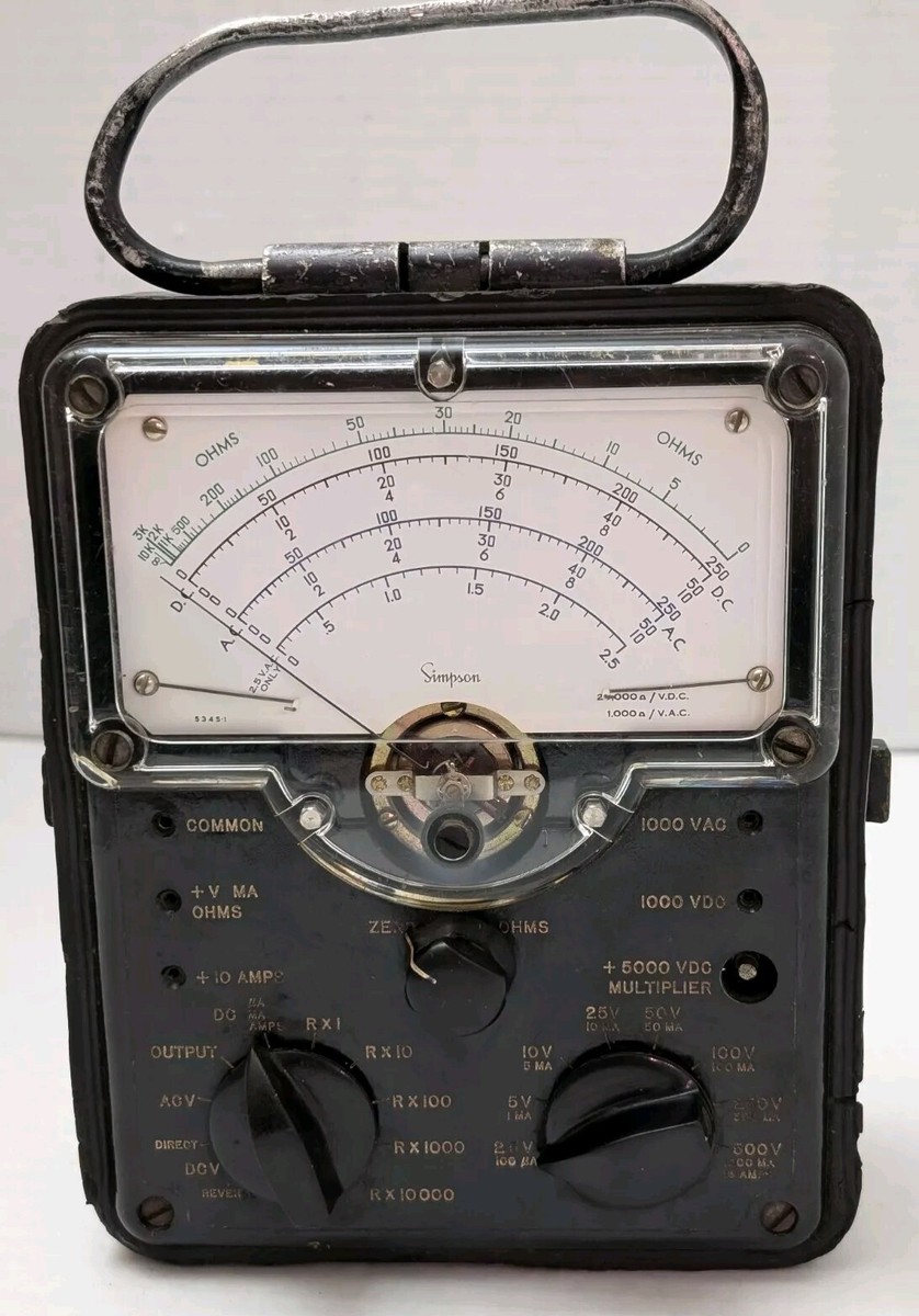 Simpson ME-48A/U Multimeter Works Tested Missing Leads | eBay