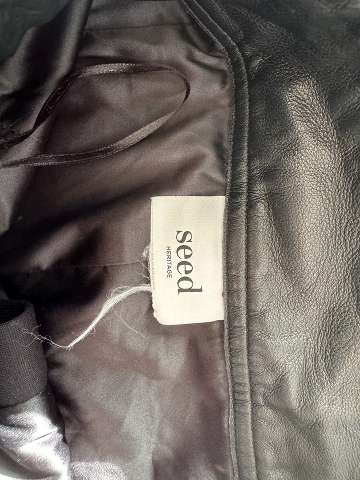 Seed Leather Wrap Skirt Size 8/10 eBay