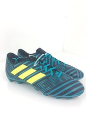 Adidas Mens Sz 10.5 Blue Black Striped Low Cut Soccer Football Cleats Brand New