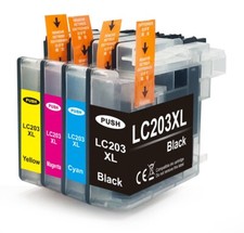 Ink Jet Cartridges fits Brother LC203XL LC201 MFC-J460DW MFC-J480DW MFC-J485DW
