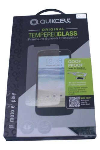 Quikcell Original Vidrio Templado Premium Protección Pantalla para Motorola Moto e5 Foto 4 de 4