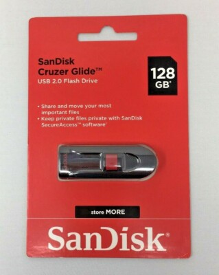 Brand New SanDisk Cruzer Glide 128GB USB 2.0 Flash Drive Thumb Stick