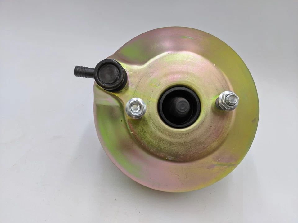 Potenciador de freno eléctrico 8" dorado doble diafragma universal Hot Rod retro ajuste Jeep CJ Foto 2 de 4