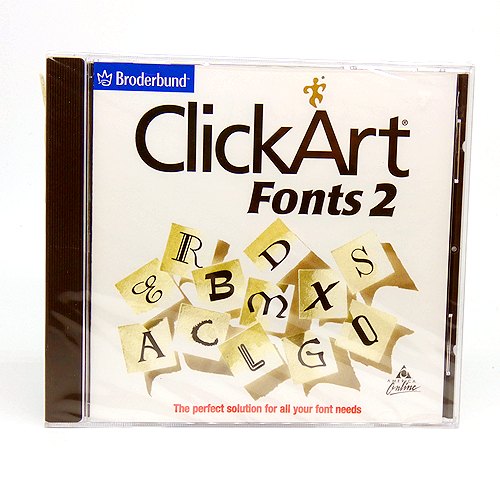 CLICK ART FONTS 2 BORDERBUND WINDOWS 98/2000/ME OR WINDOWS NT 2002 SOFTWARE - Picture 1 of 2