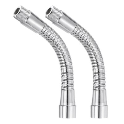 6 Zoll Mikrofon Schwanenhals 2 Stck. 5/8-27 Gewinde Faden Flexible Rohrverlängerung Silber