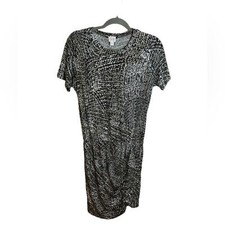 Peyton Jensen Ruched Short Sleeve Dress Women's Size Small