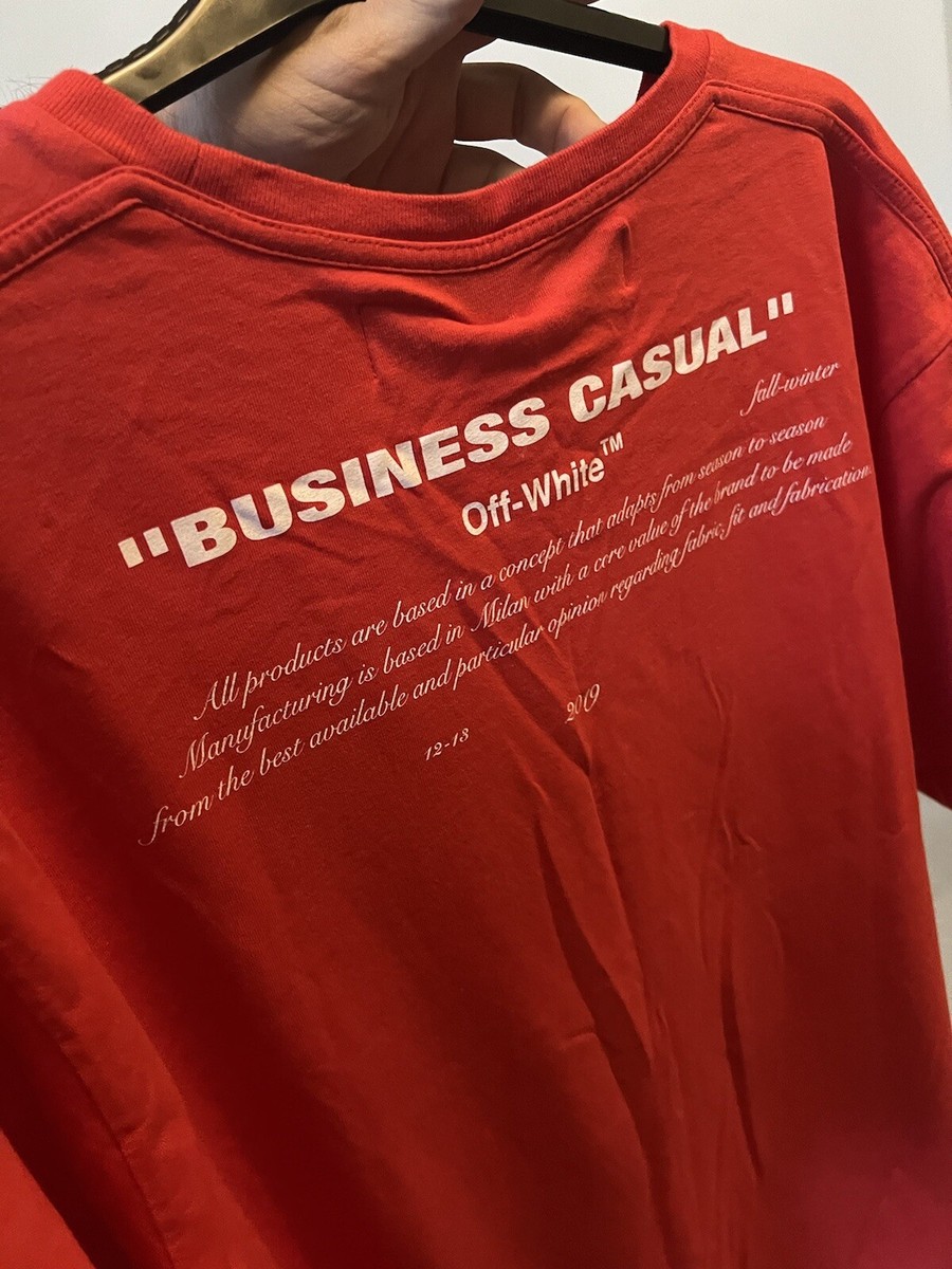 Off White Virgil Abloh Mca Figures Of Speech Bernini Tee Red Blue