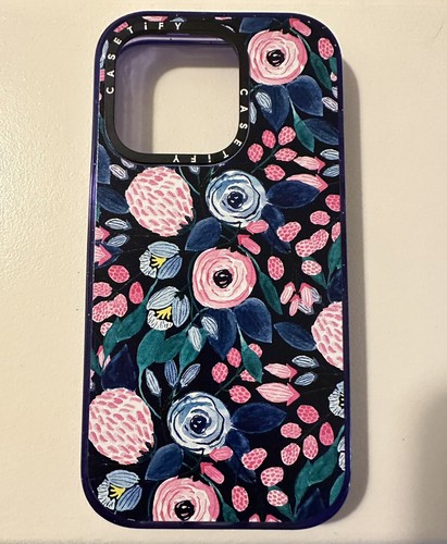 Casetify iPhone 14 Pro Case Purple Floral
