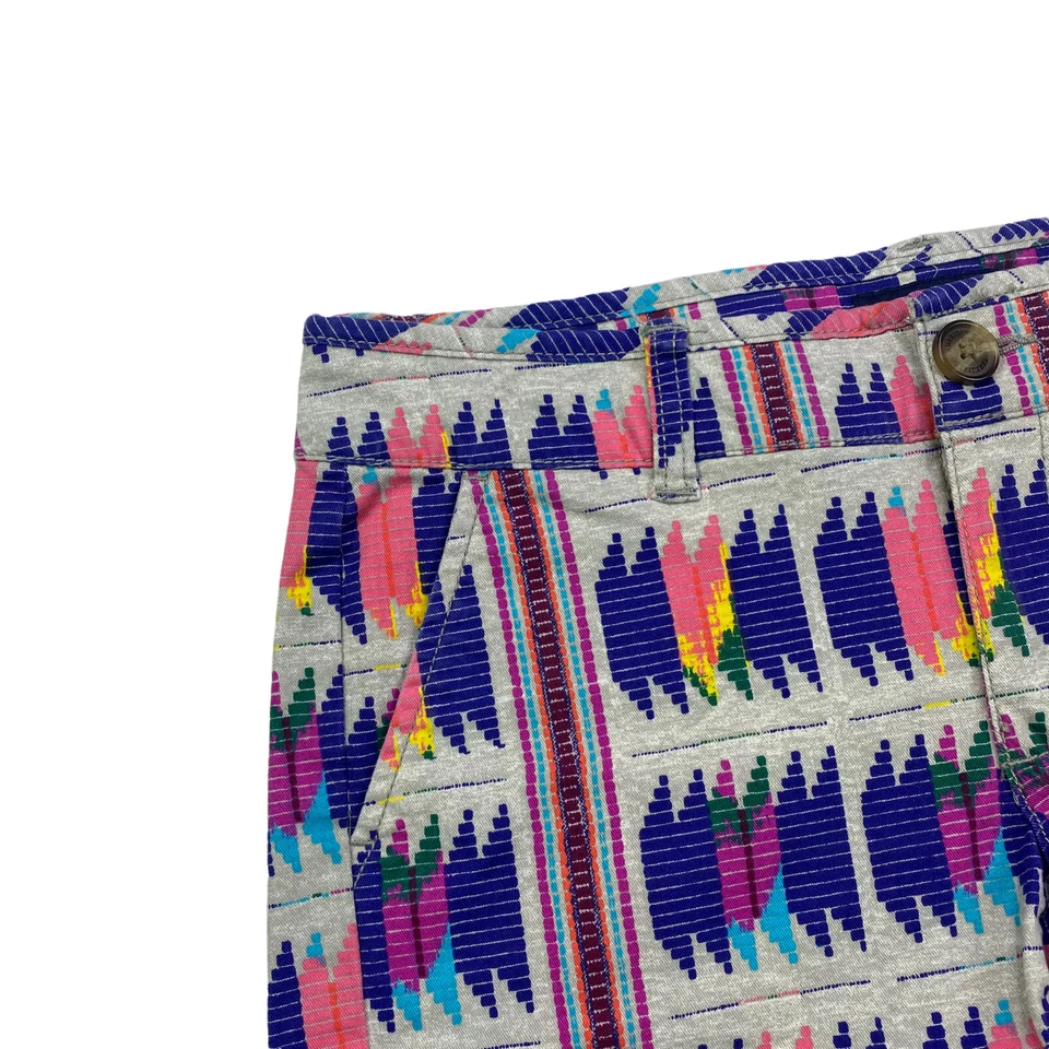 American Eagle Shorts Womens Size 2 Midi Stretch Gray Abstract Print Twill - Image 4 of 4