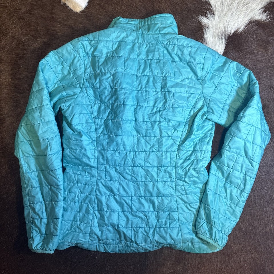 Patagonia Nano Puff Women's Jacket Small Teal Blue Quilted Zip Up Lightweight eBay