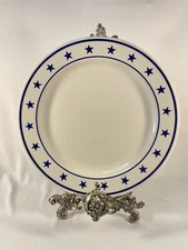 Homer Laughlin China Fishs Eddy 12” Blue White Stars Plate Platter