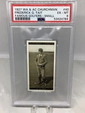 1927 Churchman Famous Golfers Small #40 Frederick Tait PSA 6
