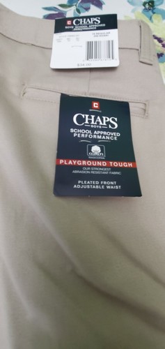Chaps Boys' School Approved Performance Khaki Pants Size 18 Reg - Picture 8 of 9