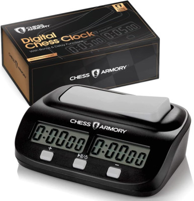 Digital Chess Clock - Portable Timer with Tournament and Bonus Time Features