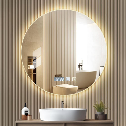 LED Badspiegel mit Beleuchtung Wandspiegel Lichtspiegel Touch Badezimmerspiegel - Bild 13 von 76