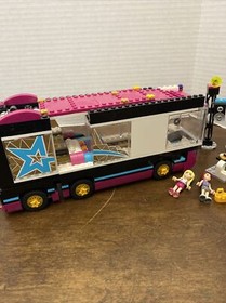 Lego Friends Pop Star Tour Bus 41106 Incomplete Set No Box Or Book 2 Minifigs
