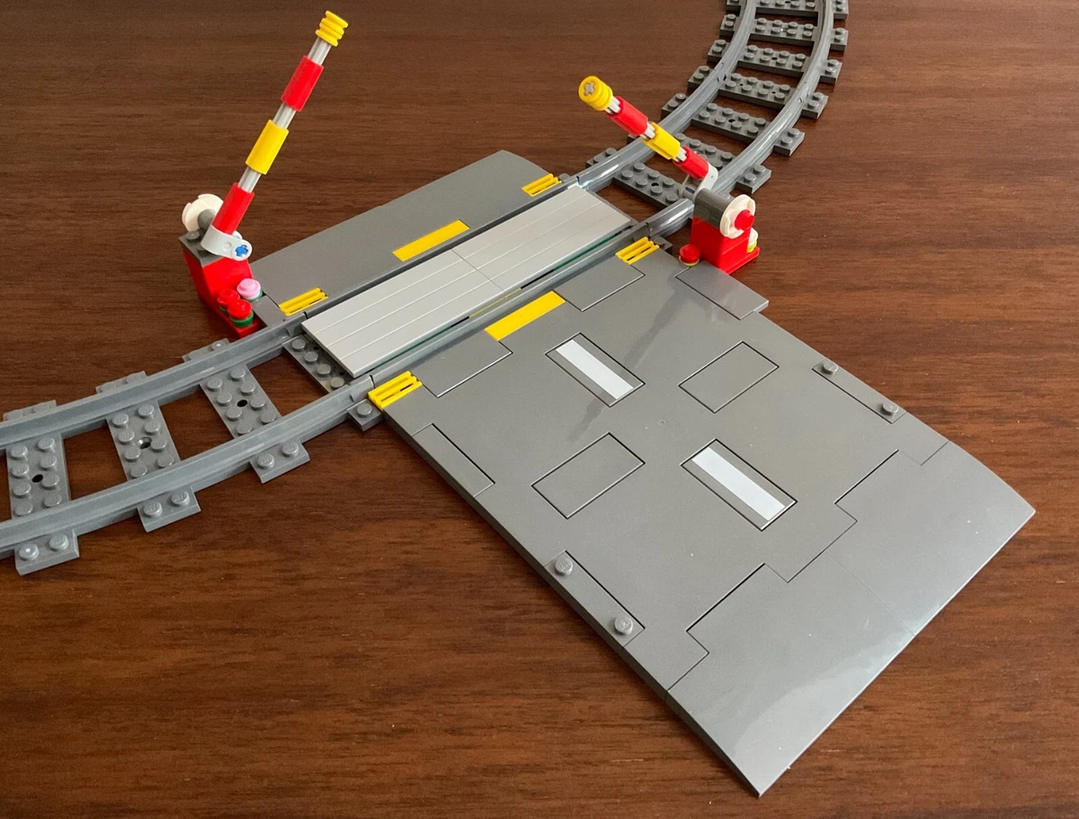  6 Curved Tracks - 6 Straight Tracks - Light Grey - Accessories  Compatible with Leading Brand Train Tracks Building Blocks : Toys & Games