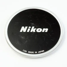 Nikon - Black/Silver Metal - 72mm Screw-In Front Lens Cap - 72N