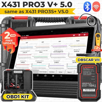 2024 LAUNCH V+ 5.0 X431 PRO3S+ Car Diagnostic Scan Key Coding Bidirectional TPMS