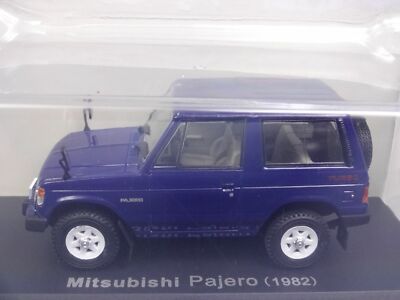 Mitsubishi Pajero 1982 Blue 1/43 Scale Box Mini Car Display