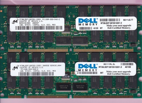 2GB 2x1GB PC-133 MICRON PC133 ECC REG MT36LSDF12872G-133D1 DELL BG111RL.3L Kit