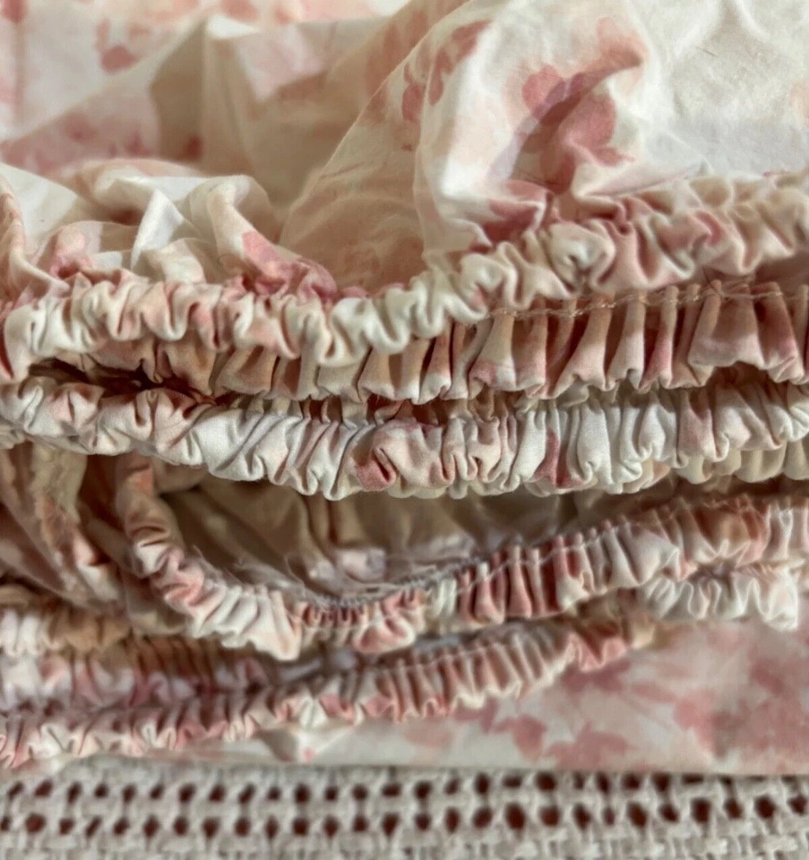 Ralph Lauren 全平贴合床单静音玫瑰粉红色珊瑚色 2 件 — 第 4/4 张图片