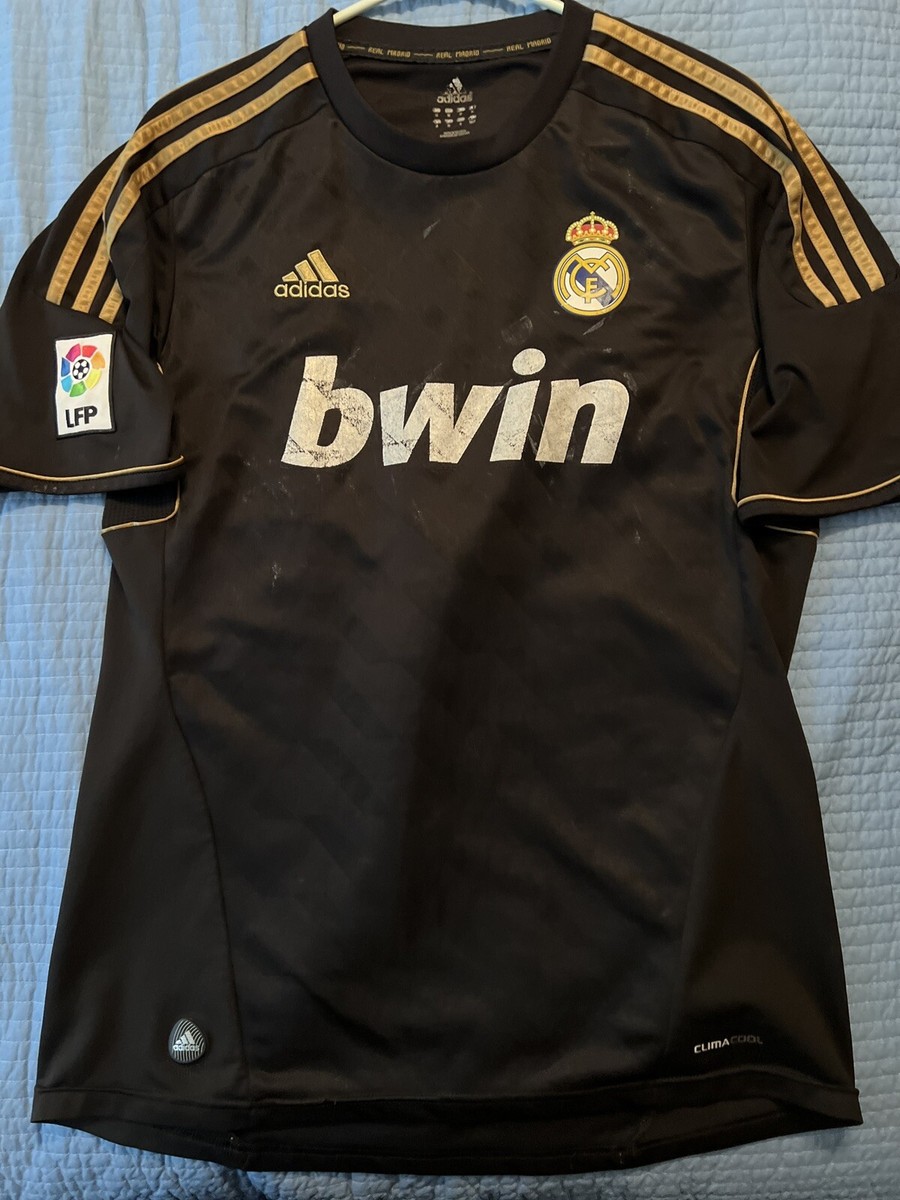 Cristiano Ronaldo Real Madrid 11/12 Jersey Black And Gold UK
