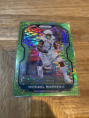 Michael Warren II 2020 Panini Prizm #345 Neon Green Pulsar SP Rookie