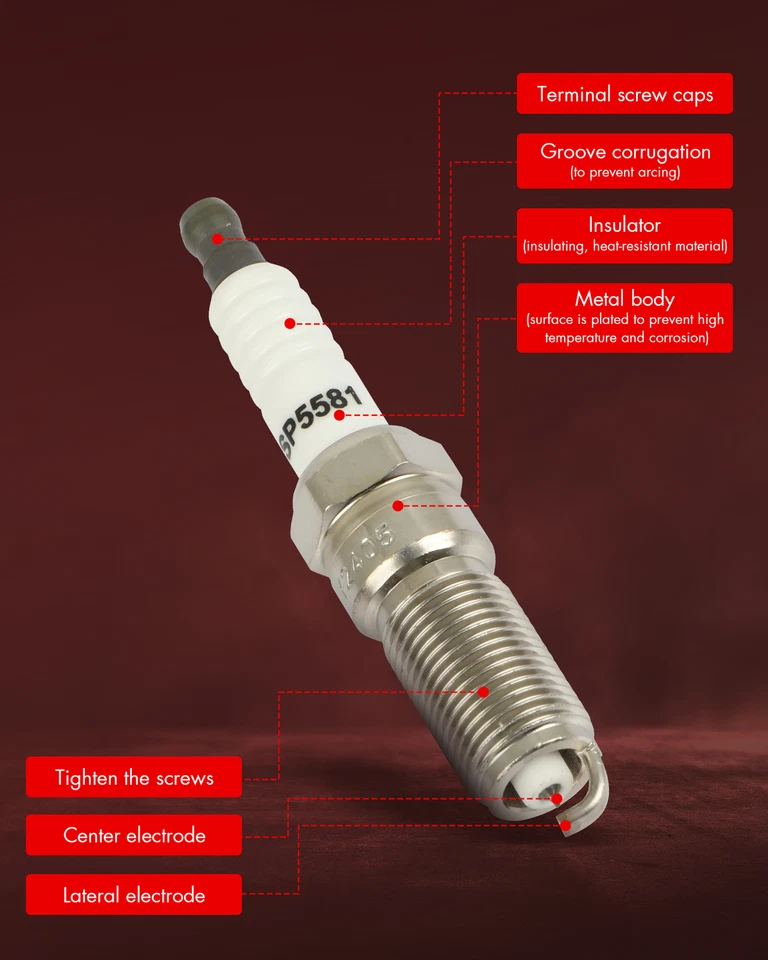 Juego de 4 bujías de iridio para Chevrolet Cavalier 2002-2005 2,2 L L4 12607280 Foto 3 de 4