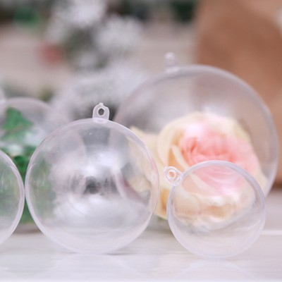  12 Pcs Kreativer Acrylball -Hängedekoration Hohlkugel-Anhänger Weihnachtskugeln