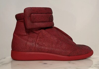 Maison Martin Margiela Future Sneakers Pistons Hi Leather Red 9 US 