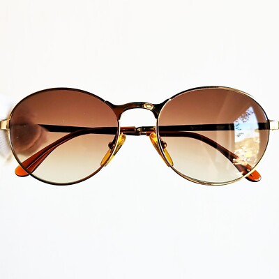 Sonnenbrille CARRERA 5366 40 round oval sunglasses gold brown vintage pantos