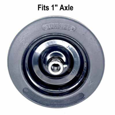 #ad #ad 10quot;x 3.25quot; FINISH MOWER WHEEL SOLID MOLDED TIRE FITS 1quot; AXLE Free Shipping $53.00