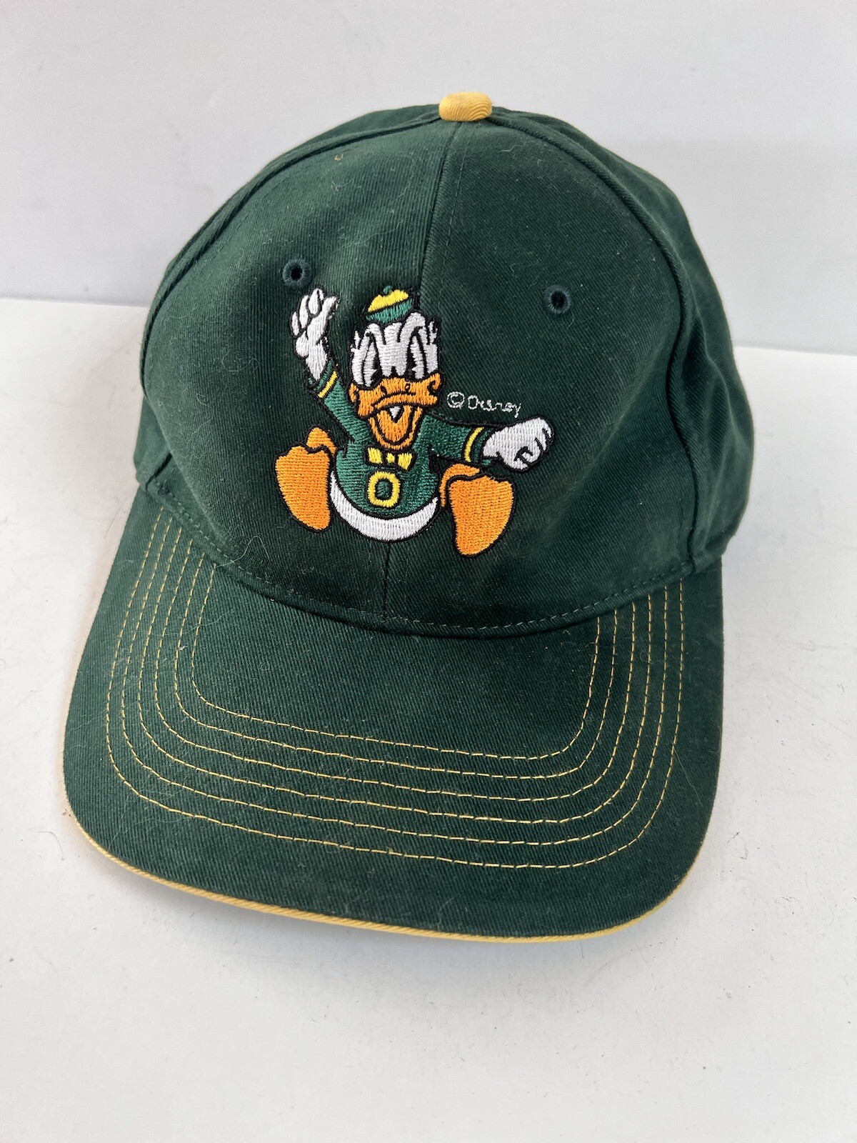 VTG 2000sDISNEY Donald Duck OREGON Baseball HAT Green… Gem