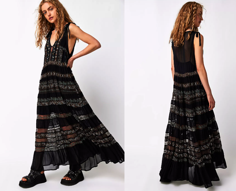 knee length dresses for ladies Hunter Bell Vine Stripe Lacey Dress Vine Stripe / 12